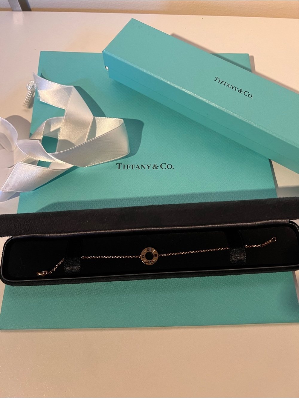 Tiffany & Co. Rose Gold Atlas Bracelet with Diamonds
